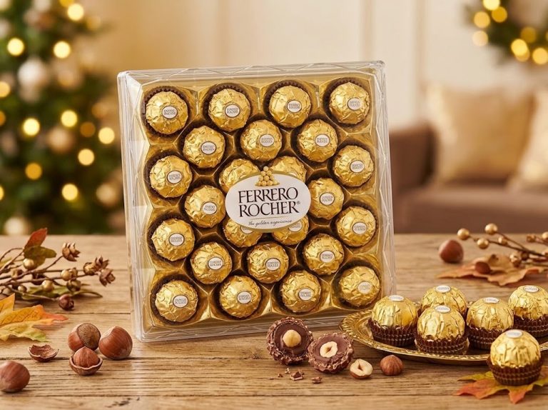 Chocolates Ferrero Rocher Rellenos con Avellana (Caja con 24 Piezas)