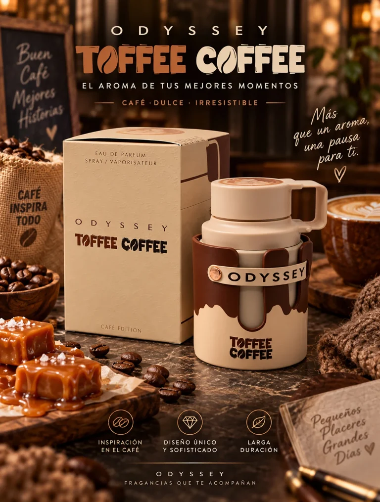 Perfume unisex Odyssey Toffee Coffee Eau de Parfum — Café y caramelo