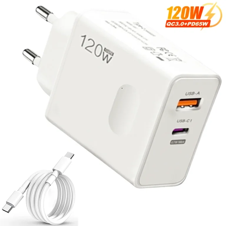 Cargador rápido de 120 W con cable USB tipo C